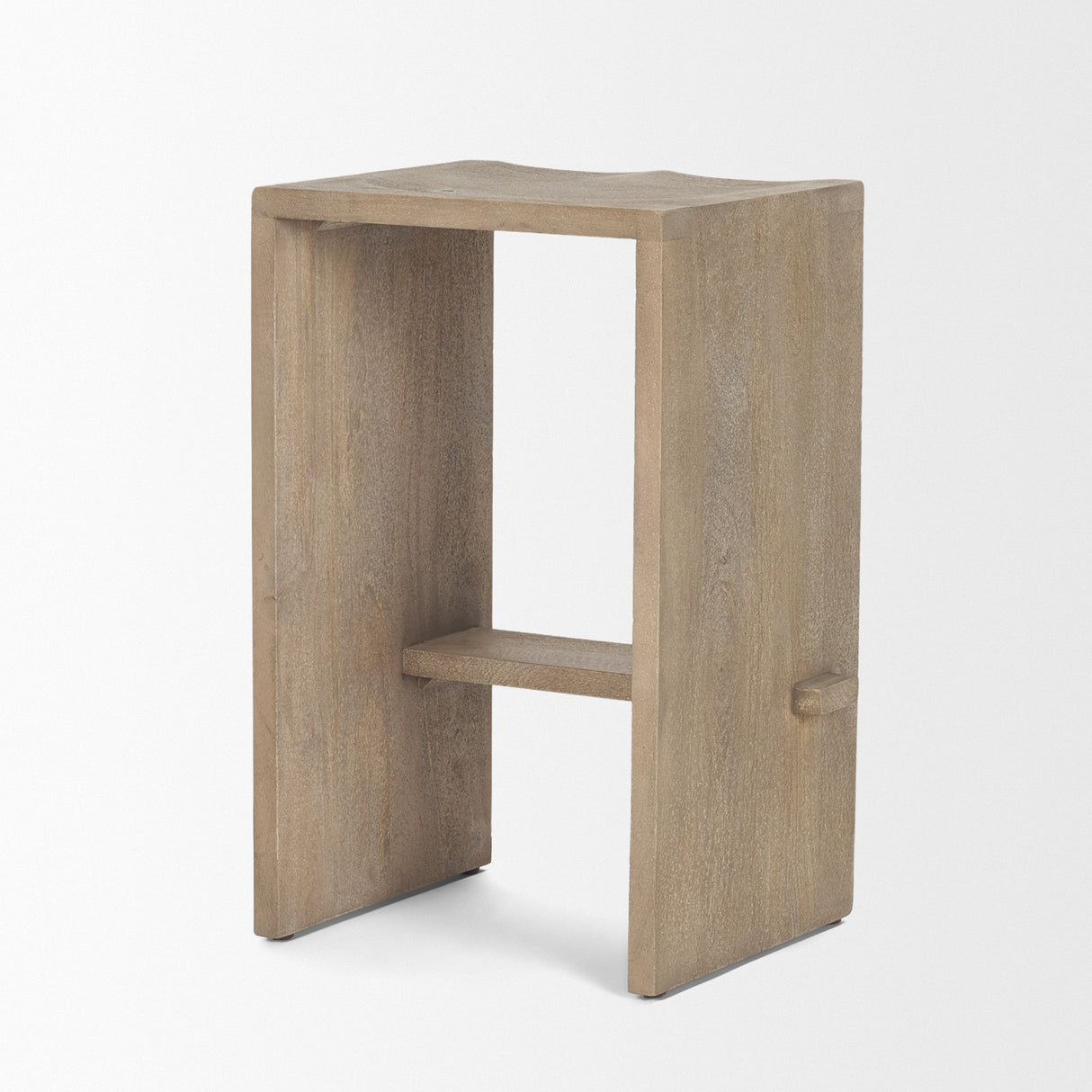 Aida Light Gray Wood Counter Stool by Mercana at Eve Furniture