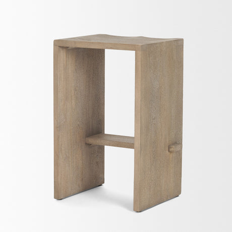 Aida Light Gray Wood Counter Stool by Mercana at Eve Furniture