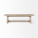 Aida Light Gray Wood Dining Bench by Mercana at Eve Furniture
