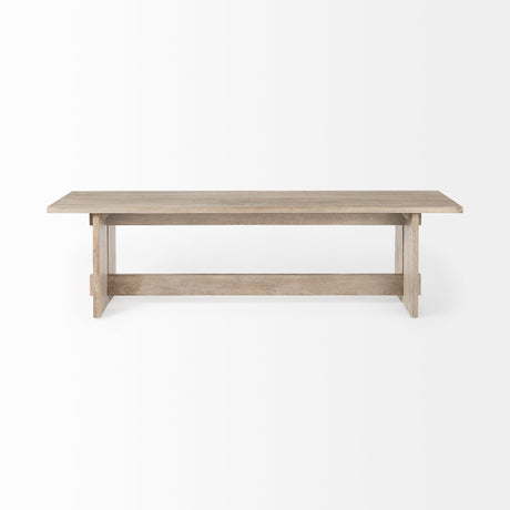Aida Light Gray Wood Dining Bench by Mercana at Eve Furniture