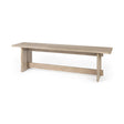 Aida Light Gray Wood Dining Bench by Mercana at Eve Furniture