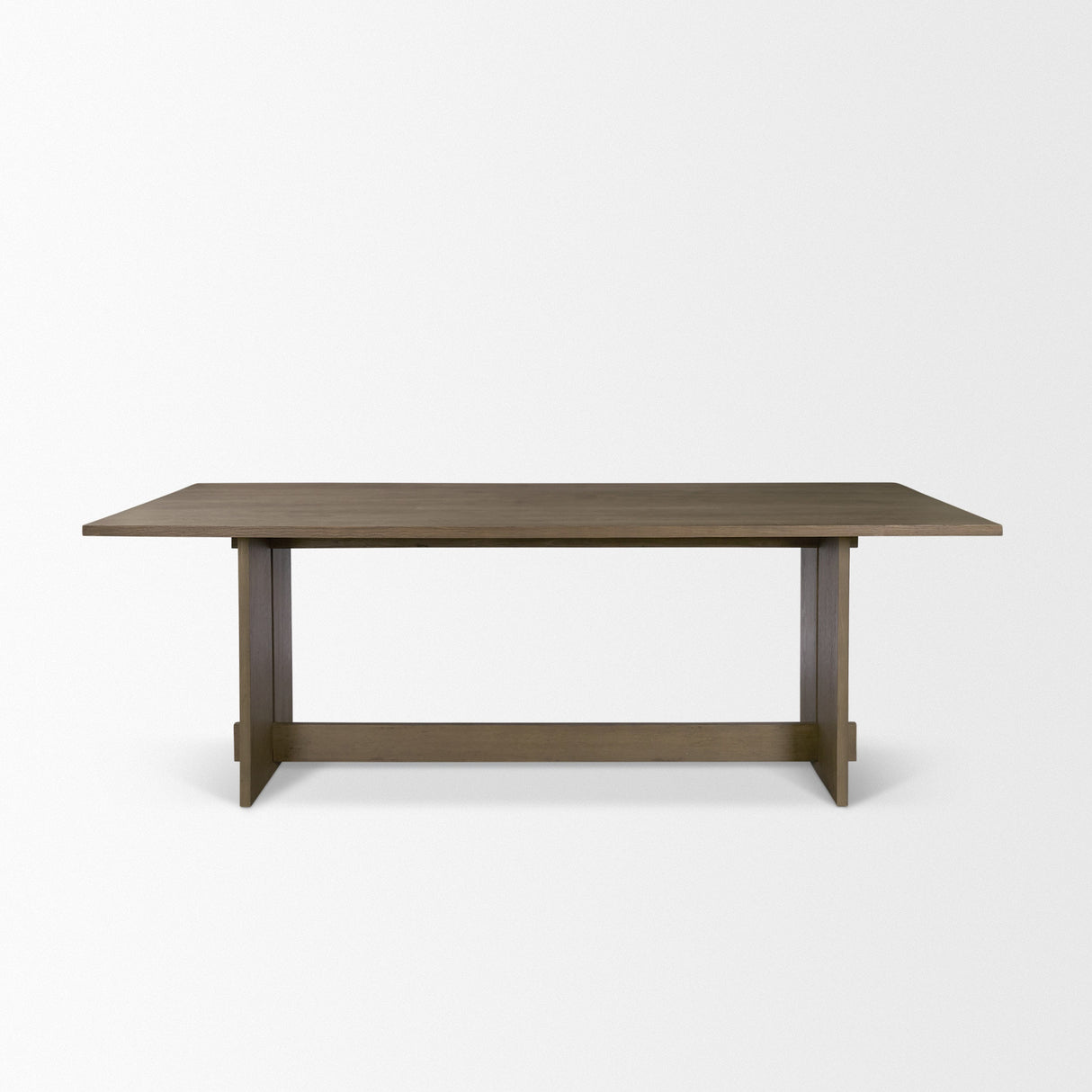 Aida 84" Rectangular Medium Brown Oak Wood Dining Table by Mercana at Eve Furniture