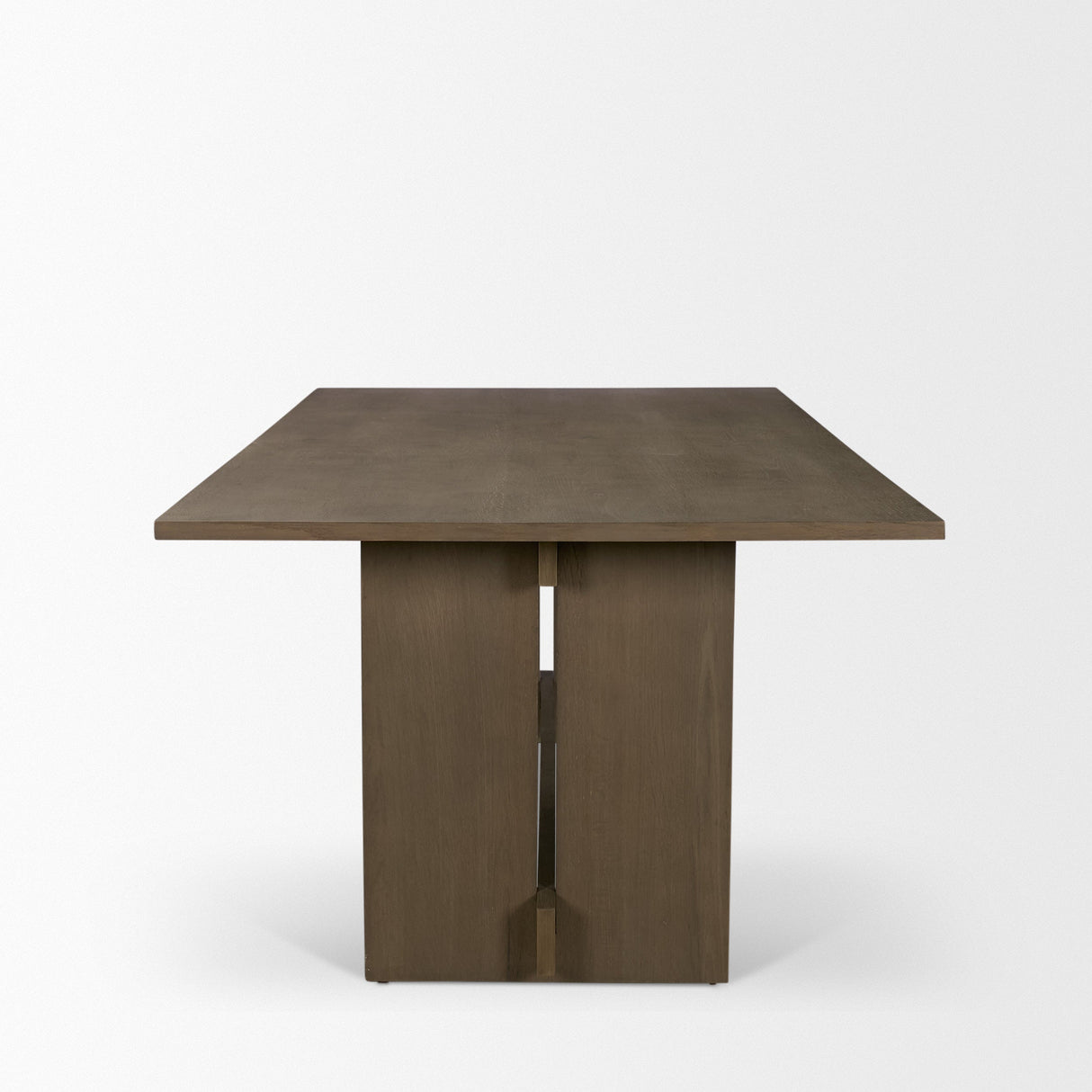 Aida 84" Rectangular Medium Brown Oak Wood Dining Table by Mercana at Eve Furniture