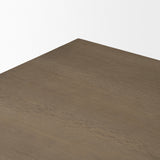 Aida 84" Rectangular Medium Brown Oak Wood Dining Table by Mercana at Eve Furniture