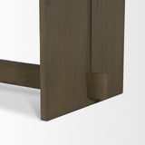 Aida 84" Rectangular Medium Brown Oak Wood Dining Table by Mercana at Eve Furniture