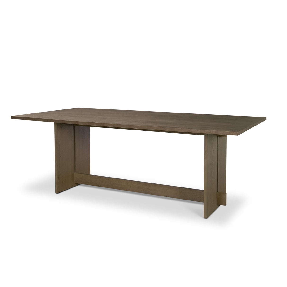 Aida 84" Rectangular Medium Brown Oak Wood Dining Table by Mercana at Eve Furniture