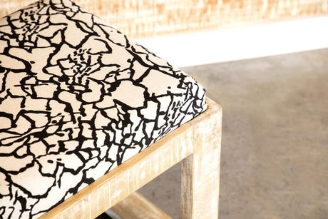 Aiden Black/White Sled Leg Upholstered Accent Bench by Coaster at Eve Furniture