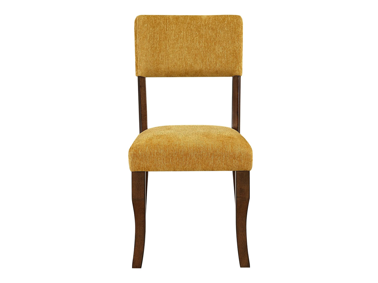 Aiden Mustard/Brown 5-Piece Dining Room Set by Homelegance at Eve Furniture