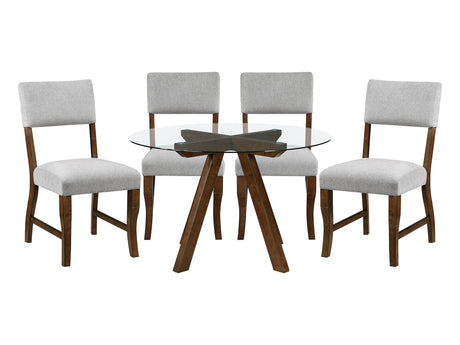Aiden Gray/Brown 5-Piece Dining Room Set by Homelegance at Eve Furniture