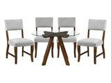 Aiden Gray/Brown 5-Piece Dining Room Set by Homelegance at Eve Furniture