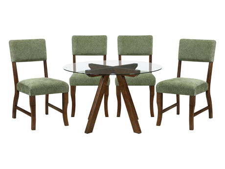 Aiden Olive/Brown 5-Piece Dining Room Set by Homelegance at Eve Furniture