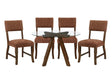 Aiden Rust/Brown 5-Piece Dining Room Set by Homelegance at Eve Furniture