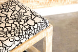 Aiden Black/White Sled Leg Upholstered Accent Bench