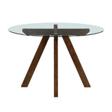 Aiden Tempered Glass Brown Dining Table by Homelegance at Eve Furniture