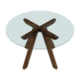 Aiden Tempered Glass Brown Dining Table by Homelegance at Eve Furniture