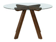 Aiden Tempered Glass Brown Dining Table by Homelegance at Eve Furniture