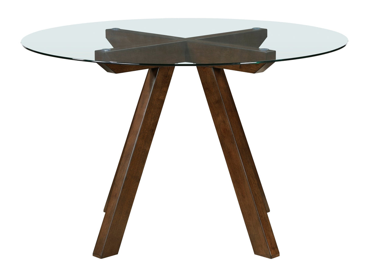 Aiden Tempered Glass Brown Dining Table by Homelegance at Eve Furniture