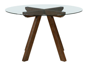 Aiden Tempered Glass Brown Dining Table by Homelegance at Eve Furniture