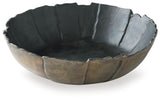 Aidman Black/Antique Gold Finish Bowl by Ashley at Eve Furniture