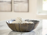 Aidman Black/Antique Gold Finish Bowl by Ashley at Eve Furniture