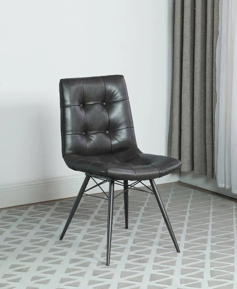 Aiken Charcoal Tufted Dining Chairs, Set of 4 by Coaster at Eve Furniture
