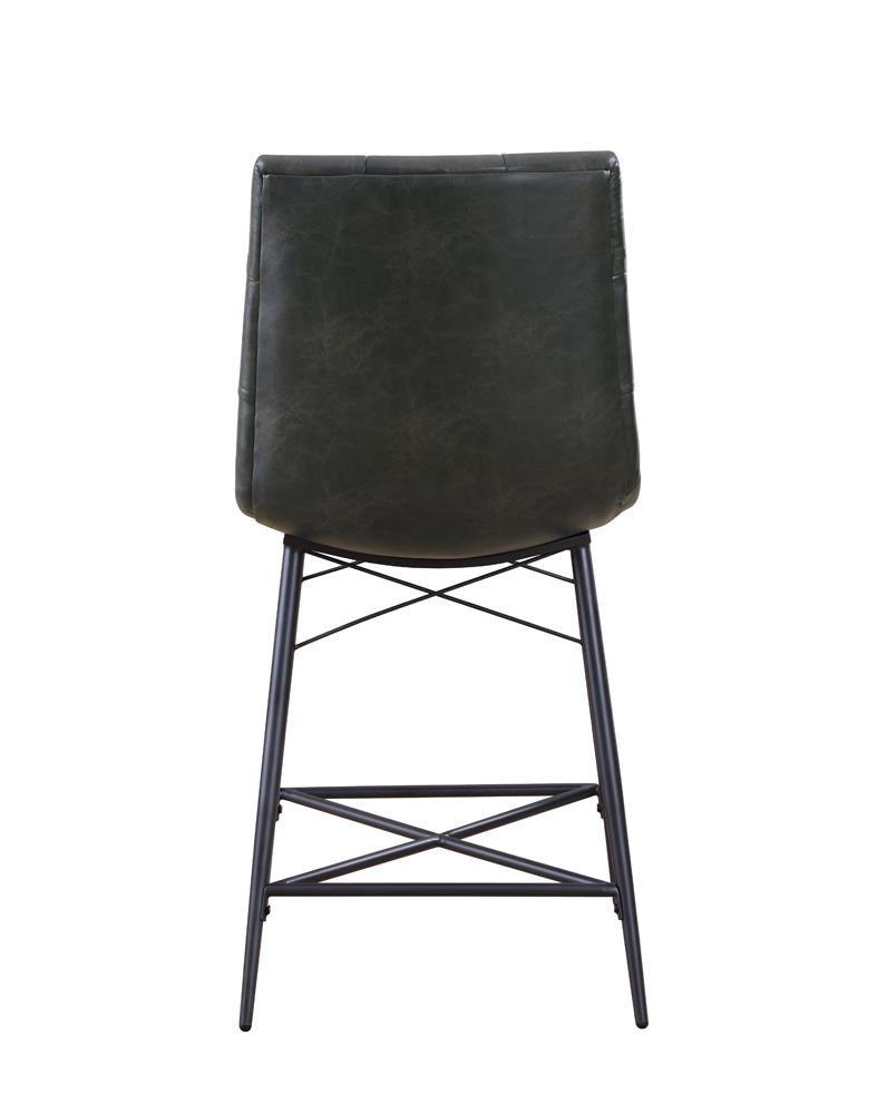 Aiken Gray Upholstered Tufted Counter Height Stools, Set of 2 by Coaster at Eve Furniture