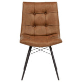 Aiken Saddle Brown Faux Leather Upholstered Dining Side Chair (Set of 4) by Coaster at Eve Furniture