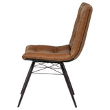 Aiken Saddle Brown Faux Leather Upholstered Dining Side Chair (Set of 4) by Coaster at Eve Furniture