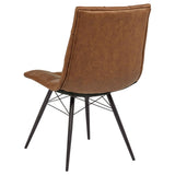 Aiken Saddle Brown Faux Leather Upholstered Dining Side Chair (Set of 4) by Coaster at Eve Furniture