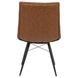 Aiken Saddle Brown Faux Leather Upholstered Dining Side Chair (Set of 4) by Coaster at Eve Furniture