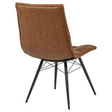 Aiken Saddle Brown Faux Leather Upholstered Dining Side Chair (Set of 4) by Coaster at Eve Furniture