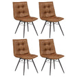 Aiken Saddle Brown Faux Leather Upholstered Dining Side Chair (Set of 4) by Coaster at Eve Furniture