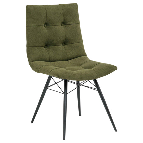 Aiken Saddle/Forest Green Fabric Upholstered Dining Side Chair (Set of 4) by Coaster at Eve Furniture