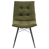 Aiken Saddle/Forest Green Fabric Upholstered Dining Side Chair (Set of 4) by Coaster at Eve Furniture