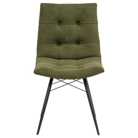 Aiken Saddle/Forest Green Fabric Upholstered Dining Side Chair (Set of 4) by Coaster at Eve Furniture