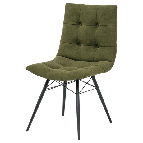 Aiken Saddle/Forest Green Fabric Upholstered Dining Side Chair (Set of 4) by Coaster at Eve Furniture