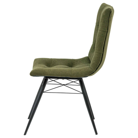 Aiken Saddle/Forest Green Fabric Upholstered Dining Side Chair (Set of 4) by Coaster at Eve Furniture