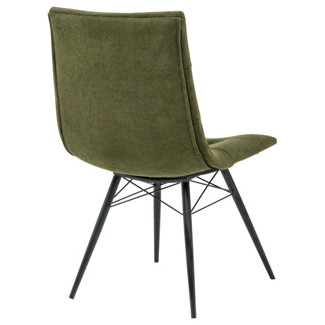 Aiken Saddle/Forest Green Fabric Upholstered Dining Side Chair (Set of 4) by Coaster at Eve Furniture