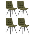 Aiken Saddle/Forest Green Fabric Upholstered Dining Side Chair (Set of 4) by Coaster at Eve Furniture