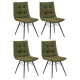 Aiken Saddle/Forest Green Fabric Upholstered Dining Side Chair (Set of 4) by Coaster at Eve Furniture