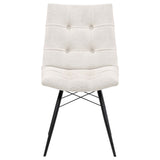 Aiken Saddle/Stone White Fabric Upholstered Dining Side Chair (Set of 4) by Coaster at Eve Furniture