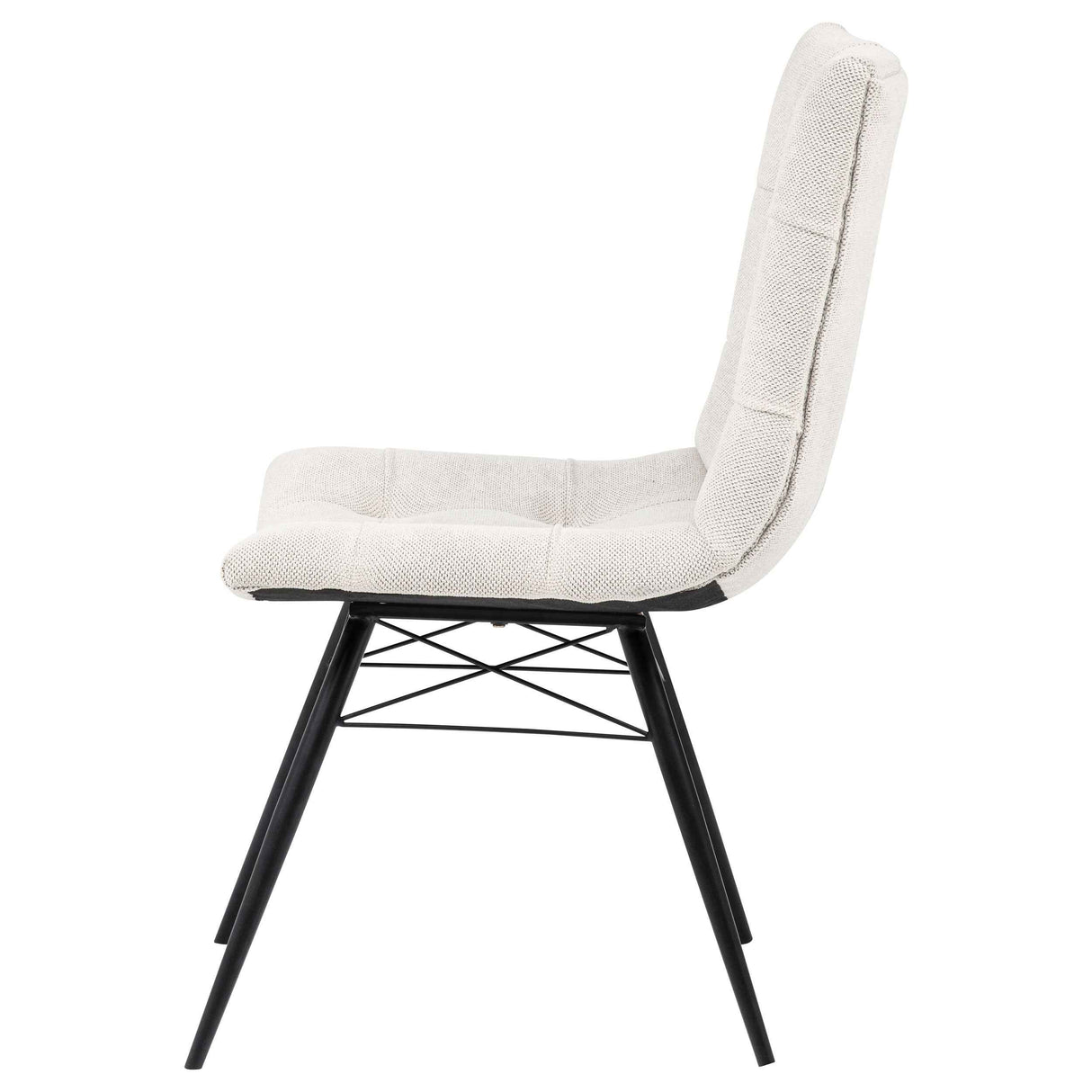 Aiken Saddle/Stone White Fabric Upholstered Dining Side Chair (Set of 4) by Coaster at Eve Furniture