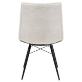 Aiken Saddle/Stone White Fabric Upholstered Dining Side Chair (Set of 4) by Coaster at Eve Furniture
