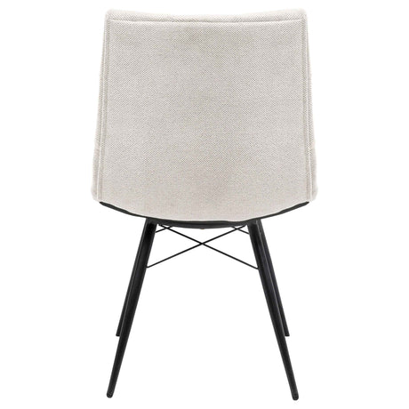 Aiken Saddle/Stone White Fabric Upholstered Dining Side Chair (Set of 4) by Coaster at Eve Furniture