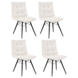Aiken Saddle/Stone White Fabric Upholstered Dining Side Chair (Set of 4) by Coaster at Eve Furniture