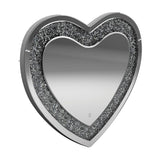 Aiko Silver Heart Shape Wall Mirror