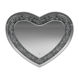 Aiko Silver Heart Shape Wall Mirror by Coaster at Eve Furniture