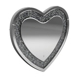 Aiko Silver Heart Shape Wall Mirror by Coaster at Eve Furniture
