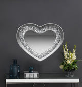 Aiko Silver Heart Shape Wall Mirror by Coaster at Eve Furniture