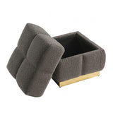 Aileen Charcoal Storage Stool by Furniture of America at Eve Furniture
